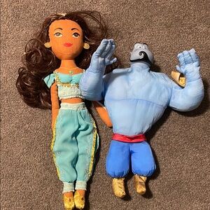 Kids Jasmine and Genie Plush Toy Set
